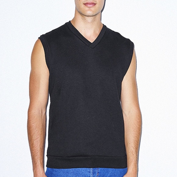 American Apparel Other - American apparel black V neck fleece vest size XS